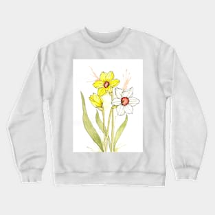 Yellow and White Daffodils Crewneck Sweatshirt